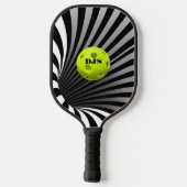 Raquette De Pickleball Illusion Optique Noir, Blancs (Verso)
