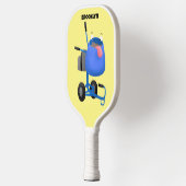 Raquette De Pickleball Illustration amusante du mélangeur de ciment bleu (Gauche)