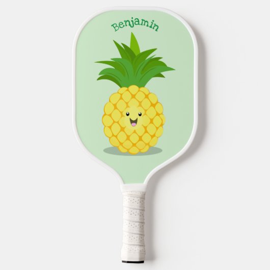 Raquette De Pickleball Illustration d'ananas mignon (Verso)