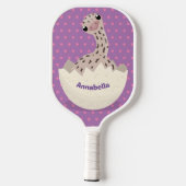 Raquette De Pickleball Illustration d'autruche pour bébé à couver mignon (Verso)