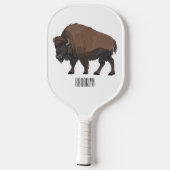 Raquette De Pickleball Illustration de bison (Verso)