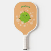 Raquette De Pickleball Illustration de bulles de chaux vert mou (Verso)