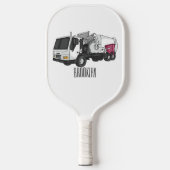 Raquette De Pickleball Illustration de camion à ordures (Recto)