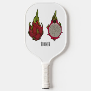 Raquette De Pickleball Illustration de cartoon de fruit de dragon