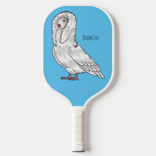 Raquette De Pickleball illustration de cartoon de pigeon jacobin oiseau