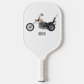 Raquette De Pickleball Illustration de Chopper Motorcycle 1950 (Verso)