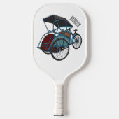 Raquette De Pickleball Illustration de cyclo-pousse (Verso)