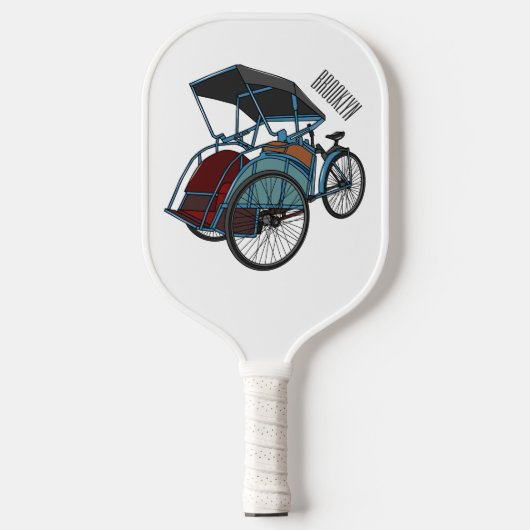 Raquette De Pickleball Illustration de cyclo-pousse (Recto)