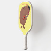 Raquette De Pickleball Illustration de dessin animé de capybara ukulele (Gauche)