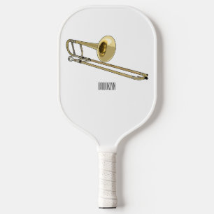 Raquette De Pickleball Illustration de dessin animé de Trombone