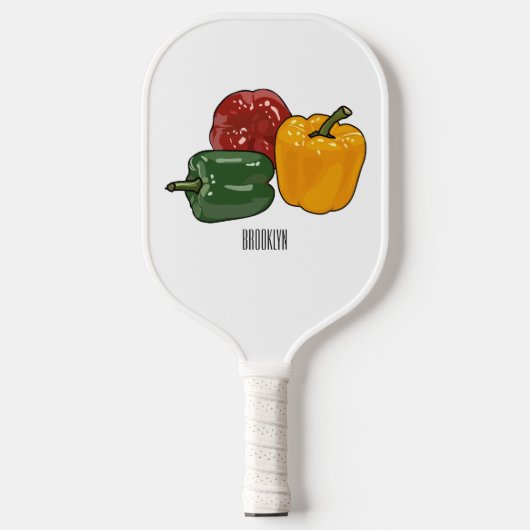 Raquette De Pickleball Illustration de dessin de Capsicum (Recto)