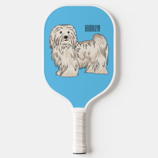 Raquette De Pickleball Illustration de dessin de chien de Havan (Recto)