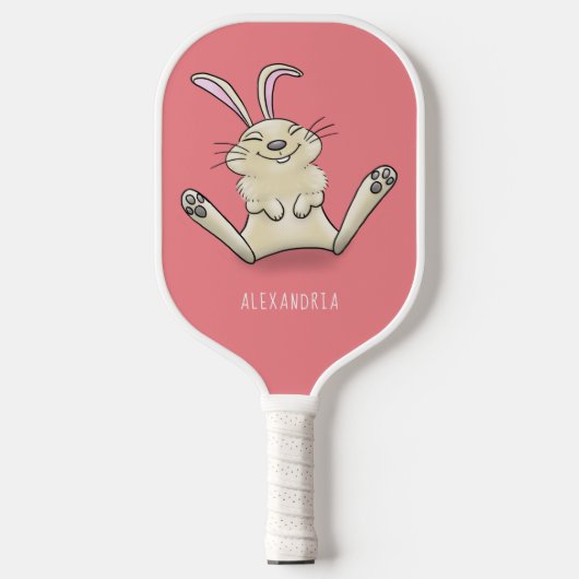 Raquette De Pickleball Illustration de dessin de lapin lapin mou (Recto)