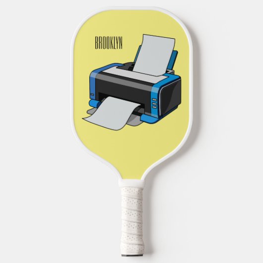 Raquette De Pickleball Illustration de dessin d'imprimante (Recto)