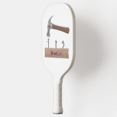 Raquette De Pickleball Illustration de dessin mignon, marteau et ongles (Gauche)