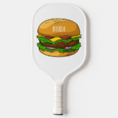 Raquette De Pickleball Illustration de Hamburger (Verso)