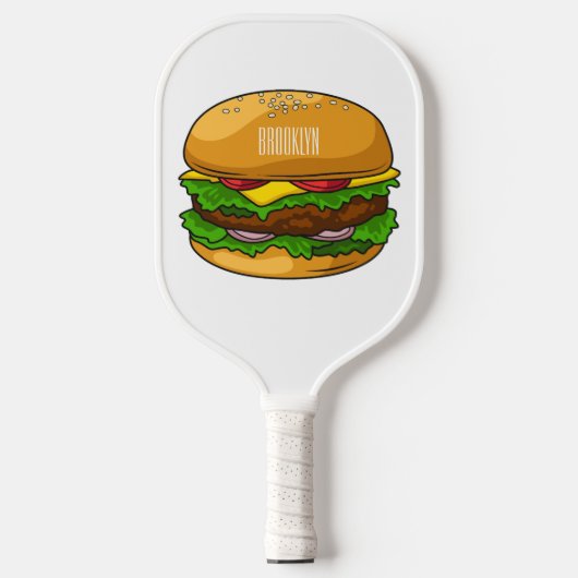 Raquette De Pickleball Illustration de Hamburger (Recto)