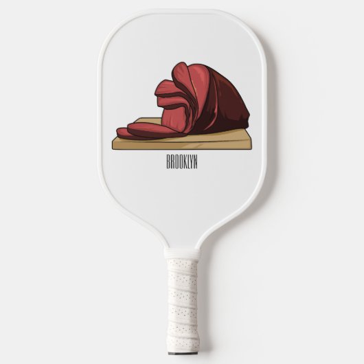 Raquette De Pickleball Illustration de jambon (Recto)
