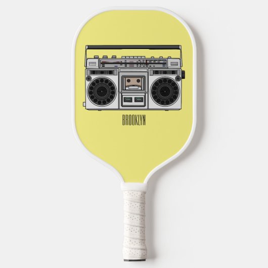 Raquette De Pickleball Illustration de la bande dessinée radio (Recto)
