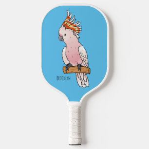 Raquette De Pickleball Illustration de la caricature de l'oiseau de cobay