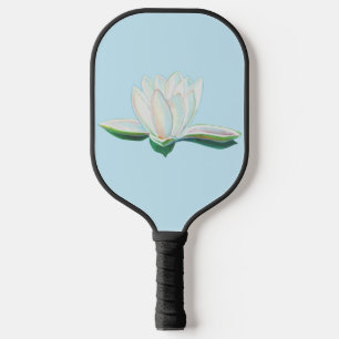 Raquette De Pickleball Illustration de la fleur de lotus blanc