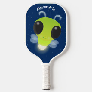 Raquette De Pickleball Illustration de la luciole vert mou
