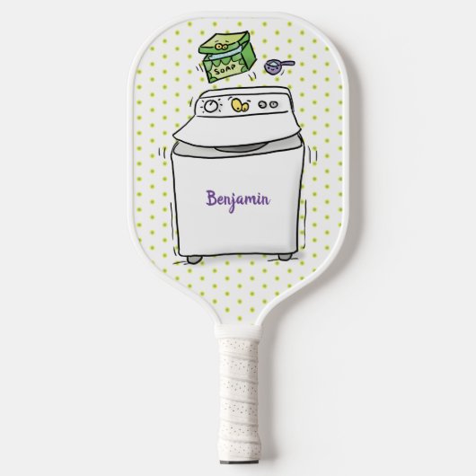 Raquette De Pickleball Illustration de lave-linge mignonne (Recto)