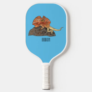 Raquette De Pickleball Illustration de lézard à col frisé
