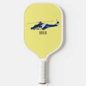 Raquette De Pickleball Illustration de l'hélicoptère de police (Verso)