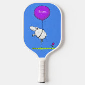 Raquette De Pickleball Illustration de l'humour en ballons de mouton mign (Verso)