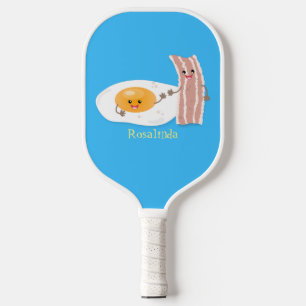 Raquette De Pickleball Illustration de l'oeuf de Cute kawaii et du bacon