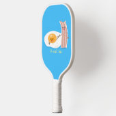 Raquette De Pickleball Illustration de l'oeuf de Cute kawaii et du bacon (Gauche)