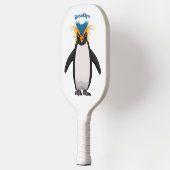 Raquette De Pickleball Illustration de mignon macaroni pingouin (Gauche)