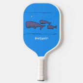 Raquette De Pickleball Illustration de mignonne migratrice de baleines à  (Verso)