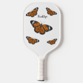 Raquette De Pickleball Illustration de papillon monarque (Verso)