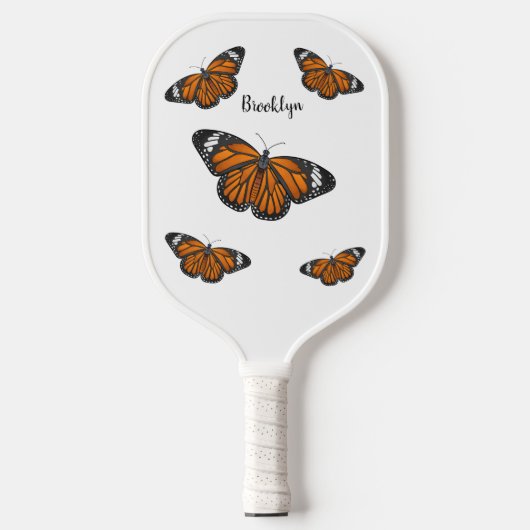 Raquette De Pickleball Illustration de papillon monarque (Recto)