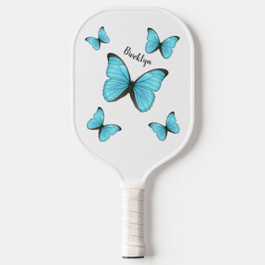Raquette De Pickleball Illustration de papillons Morpho (Recto)