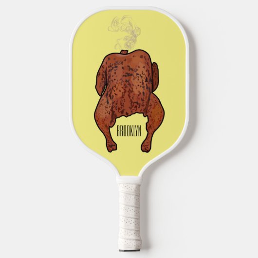 Raquette De Pickleball Illustration de poulet rôti (Recto)