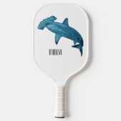 Raquette De Pickleball Illustration de requin marteau (Verso)