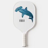Raquette De Pickleball Illustration de requin marteau (Recto)