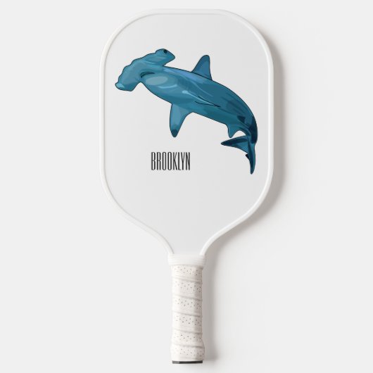 Raquette De Pickleball Illustration de requin marteau (Recto)