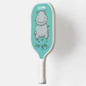 Raquette De Pickleball Illustration de saut en hippo mignon (Gauche)