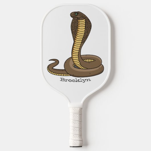 Raquette De Pickleball Illustration de serpent à cobra Brown (Recto)