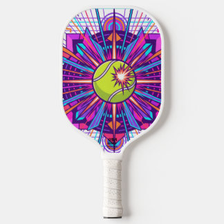 Raquette De Pickleball Illustration de sport de balle de padel géométriqu
