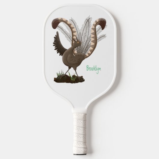Raquette De Pickleball Illustration de superbe et superbe lyrebird (Recto)