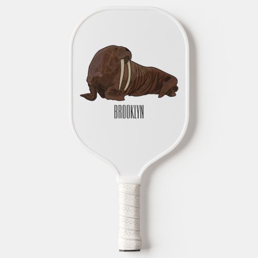 Raquette De Pickleball Illustration de Walrus (Recto)