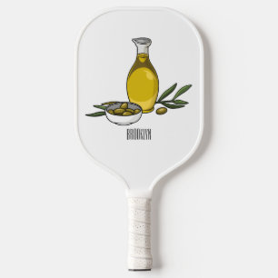 Raquette De Pickleball Illustration d'huile d'olive