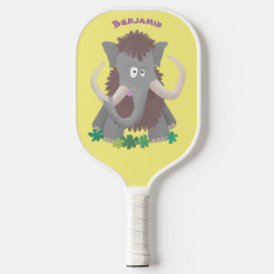 Raquette De Pickleball Illustration drôle de mammouth laineux