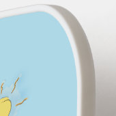 Raquette De Pickleball Illustration drôle de morse joyeux (Détail gauche)