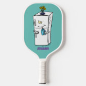 Raquette De Pickleball Illustration drôle de réfrigérateur (Verso)